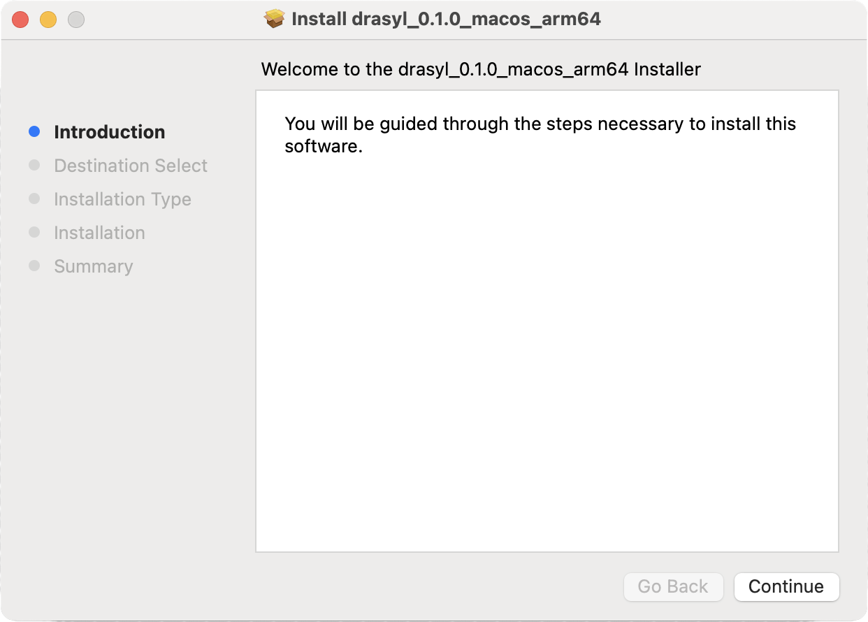 Screenshot showing the welcome screen of macOS installer